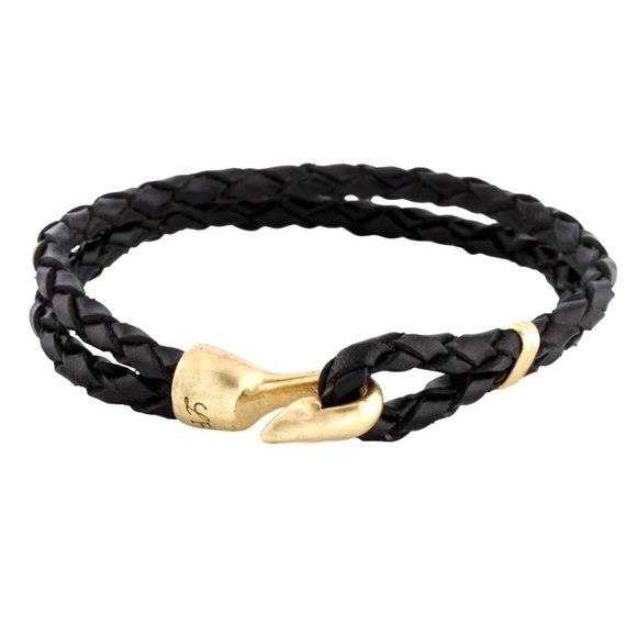 Lulu Frost Black Leather Harpoon Hook Bracelet Unisex - Picture 10 of 10